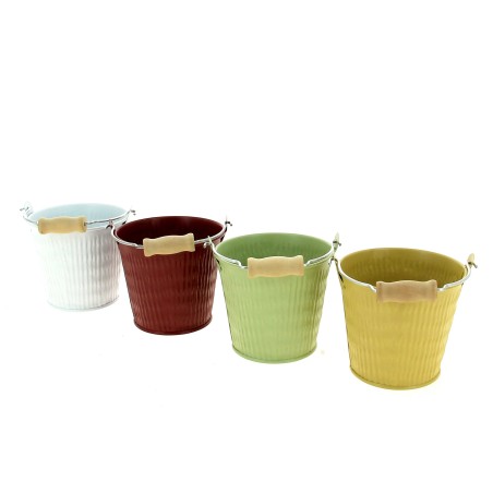 ZINC-SEAU COULEUR STRIEE Ø9.5 ASS. /1P