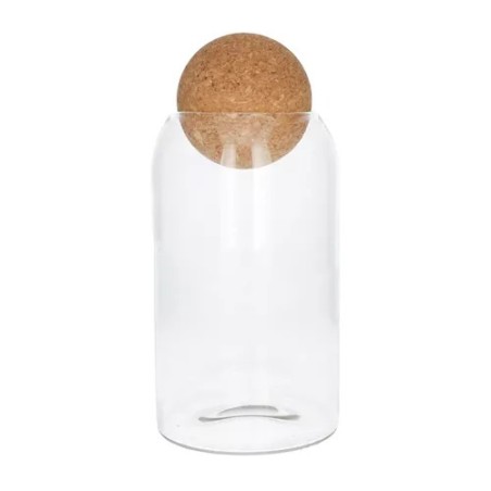 VERRE TERRARIUM BOUCHON BOULE 08.5 H24CM /6P