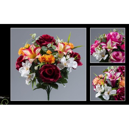 FL.ROSE OEILLET 16 tiges H54CM les 12P
