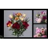 FLEURS ROSE PIVOINE H55CM les 6P