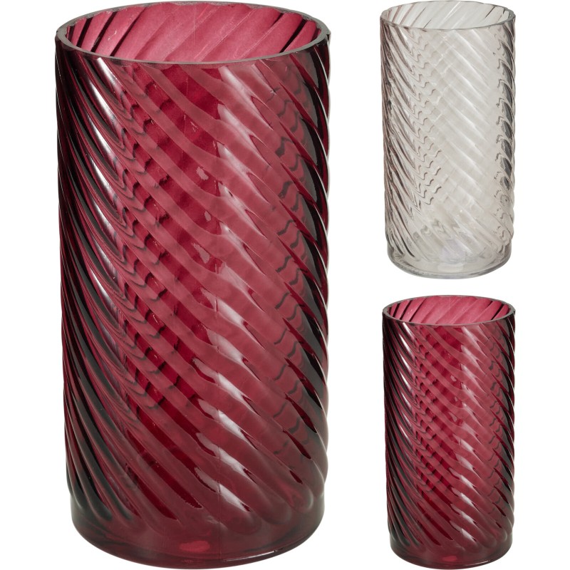 VERRE STRIE Ø9 H19CM les 2P