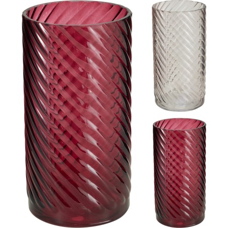 VERRE STRIE Ø9 H19CM les 2P