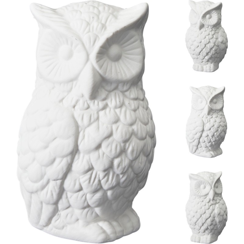 HIBOU BLANC H09CM (assort.3) les 12P