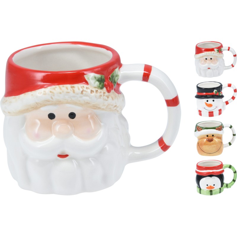 MUG DE NOEL Ø8.5CM (assort.4) LES 12P