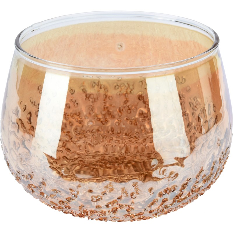 PHOTOPHORE VERRE DORE ouv.9.5 H08CM les 4P