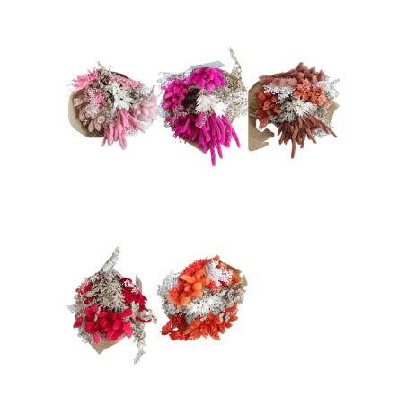 BOUQUET ROND SECHE COULEUR 014CM 