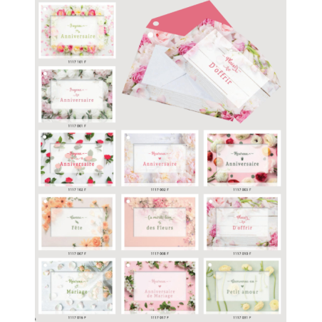 JESO CARTE "FLEUR DE FLEUR" /10P