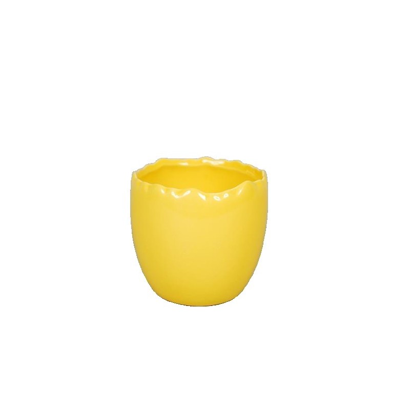 OEUF A GARNIR JAUNE  012 H10CM les 6P