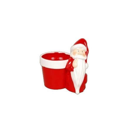 PERE-NOEL + POT ROUGE 09CM les 9P