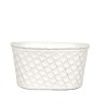 ZINC-COUPE OVALE LOSANGE 21.5X11 H10CM pièce