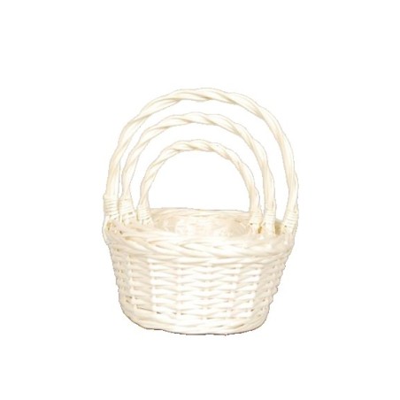 CORBEILLE OSIER NATUREL RONDE SET 3P
