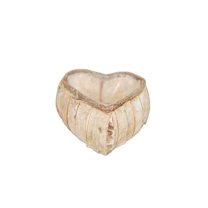 COEUR BOIS 21X21 H09CM à la pièce
