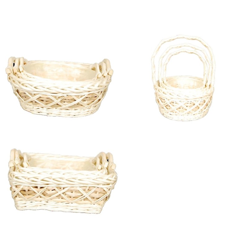 CORBEILLE OSIER CROISILLON SET 3P