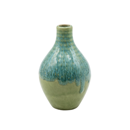 VASE table AMY vert 07.5 H12CM les 6P