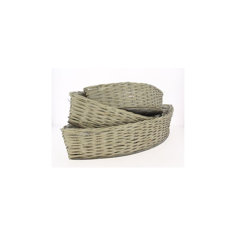 OSIER BARQUE GRIS SET 3P
