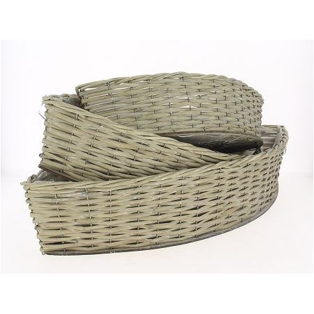 OSIER BARQUE GRIS SET 3P