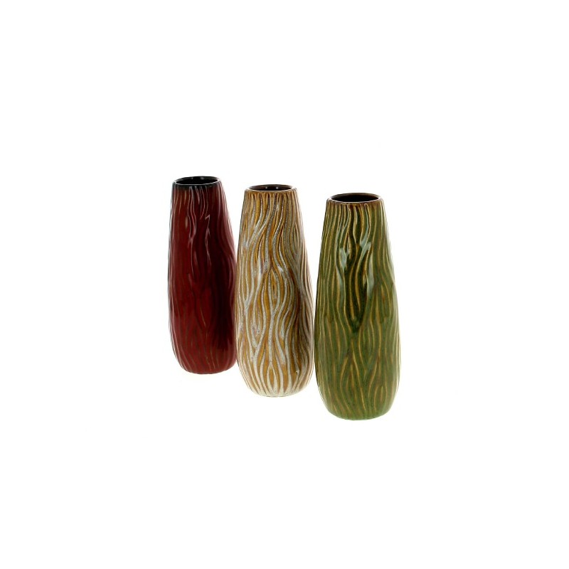VASE RAYE OR VERNIS 06 H15.5CM les 12P