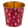 ZINC-POT MAISON ROUGE ET OR Ø13.5CM les 8P