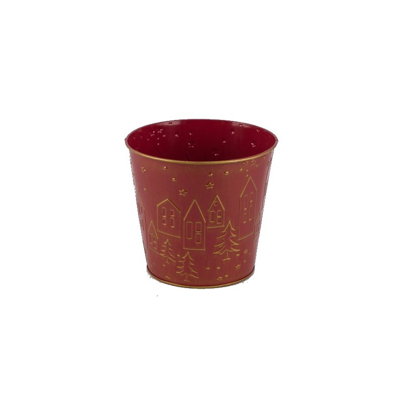 ZINC-POT MAISON ROUGE Ø16CM les 8P