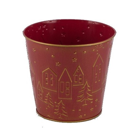 ZINC-POT MAISON ROUGE Ø13.5CM les 16P