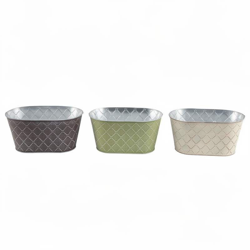 ZINC-JARDINIERE LOSANGE GM les 6P