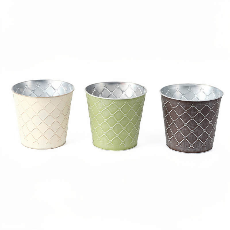 ZINC-POT LOSANGE Ø16CM les 9P