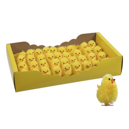 POUSSIN CHENILLE 4CM boite 36P