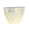 BARQUE DOUBLE OR & BLANC 32X14 H23CM les 2P
