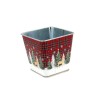 ZINC-POT NOEL ECOSSAIS 9.5X9.5 H09CM les 12P