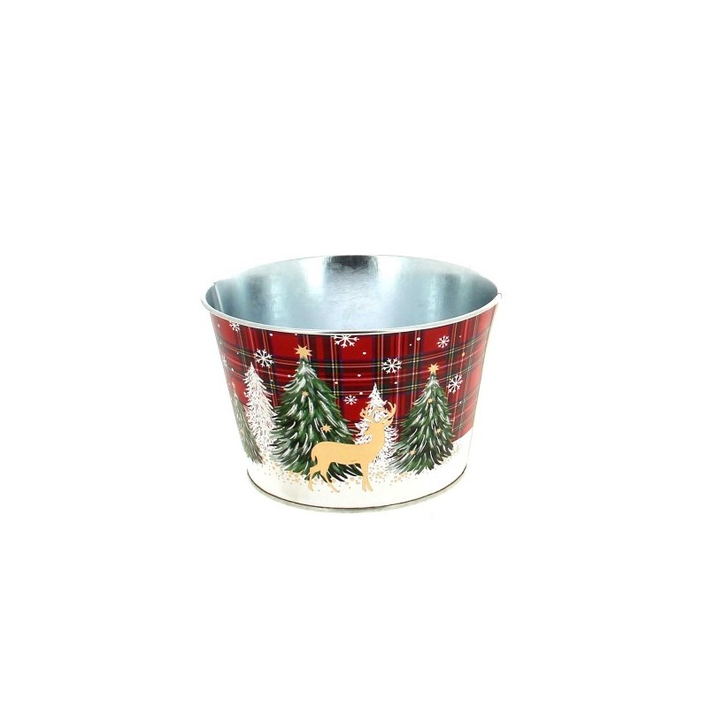 ZINC-COUPE NOEL ECOSSAIS 015.5 H10CM les 12P