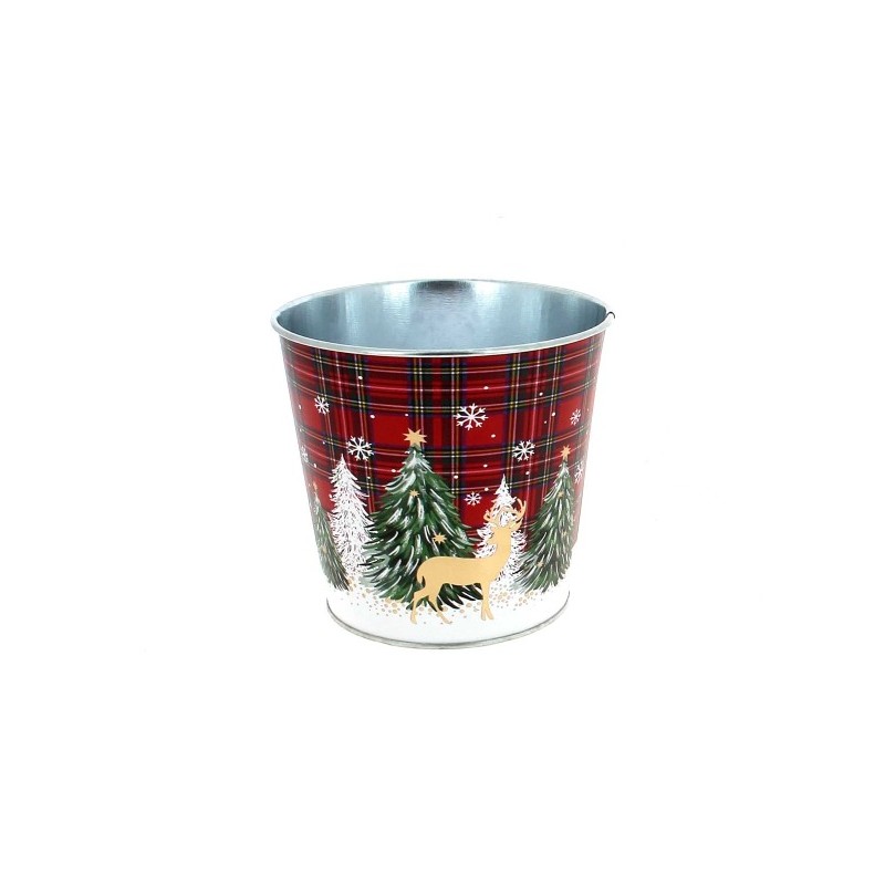 ZINC-POT NOEL ECOSSAIS 017 H16CM les 12P