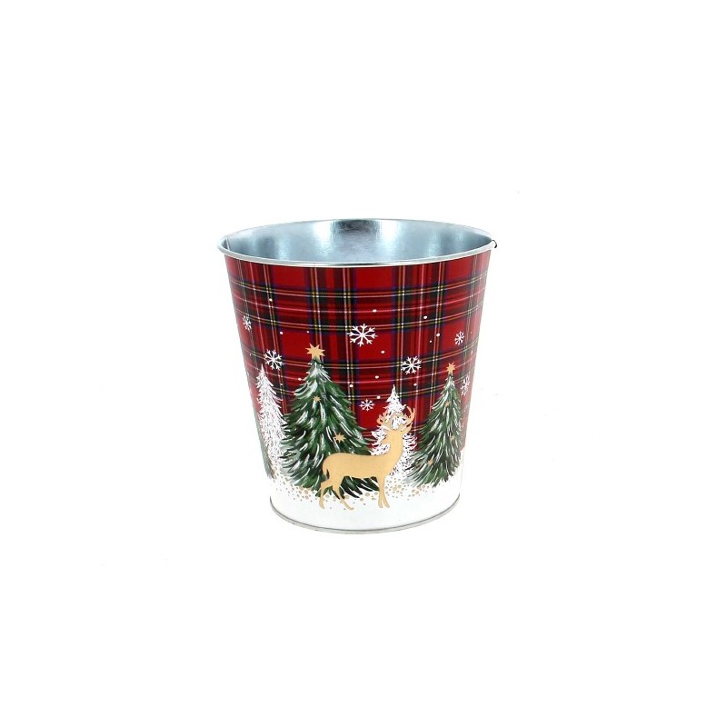 ZINC-POT NOEL ECOSSAIS 015 H15CM les 12P