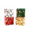 ZINC-BOITE NOEL "cheval bascule" 10.5x10.5 H10CM les 4P