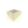 C.POT STRIE BLANC & OR 8.5X8.5 H06.6CM les 12P