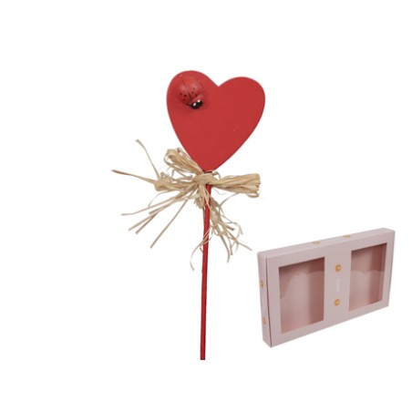 COEUR+COCCINELLE + RAPHIA PIQUE/24P