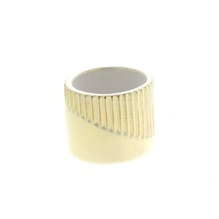 C.POT STRIE BLANC & OR 07.6 H06CM les 12P