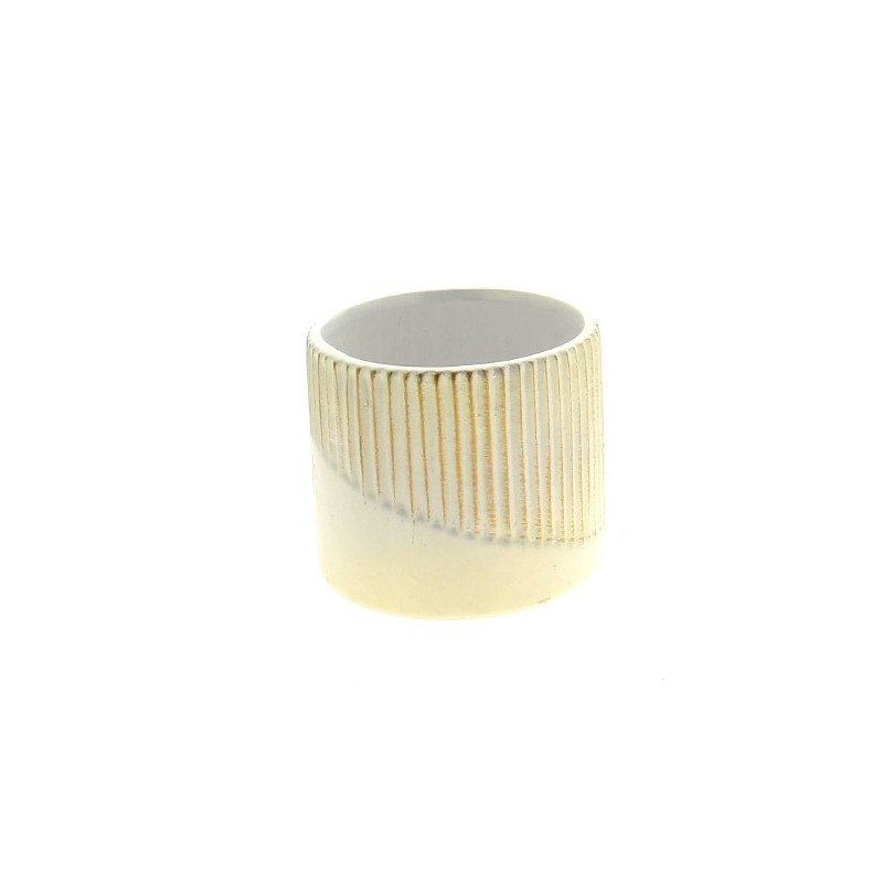 C.POT STRIE BLANC & OR 010 H09CM les 8P