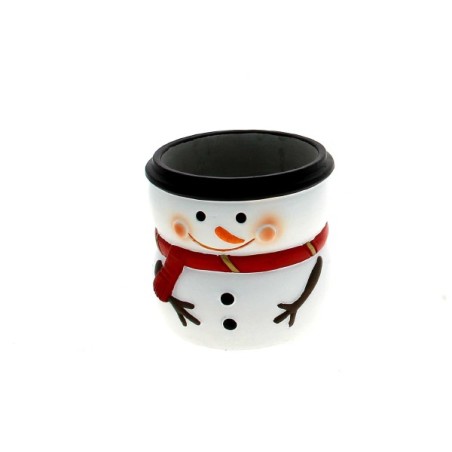 C.POT "BONHOMME DE NEIGE" 011 H10.6CM les 6P