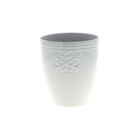 C.POT FLOCON BLANC 013 H14CM les 6P