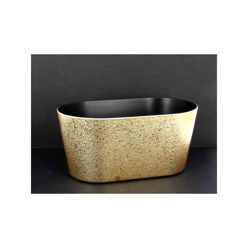 JARDINIERE PLASTIQUE OR 24X13 H11CM à la pièce