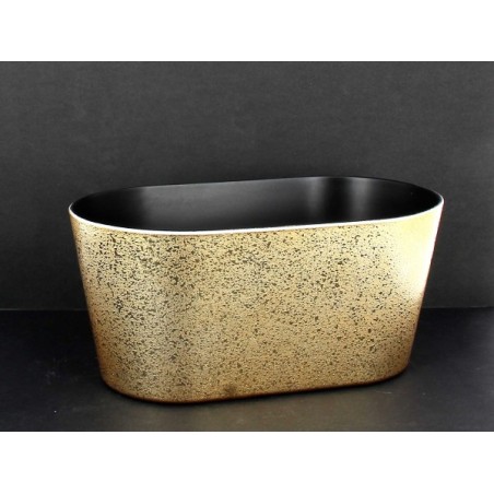 JARDINIERE PLASTIQUE OR 24X13 H11CM à la pièce