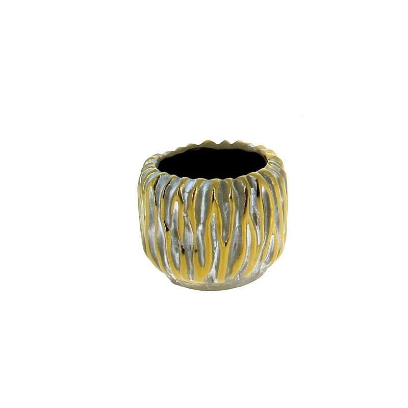 C.POT RAINURE GRIS & OR 08.5 H07CM les 8P