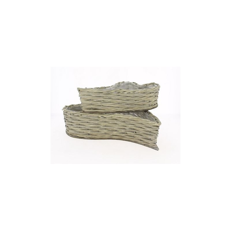 OSIER COEUR GRIS SET 2P