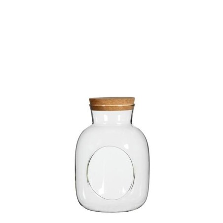 VERRE BOUTEILLE OUVERTE + LIEGE 012 H18CM /1P