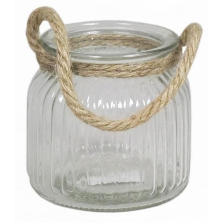VERRE POT NERVURE 09.5 H10.5 avec corde