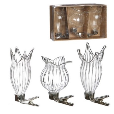 VERRE TULIPE SUR CLIP 04 H07CM boite 3P