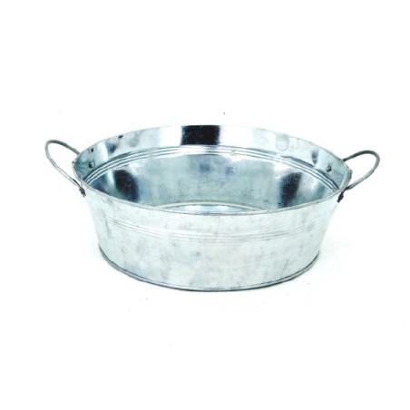 ZINC-BASSINE naturel 025 AVEC ANSE à la pièce