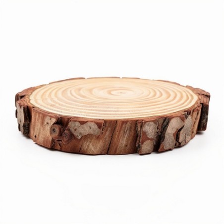 TRANCHE DE BOIS NATUREL 12 à 15CM les 5P