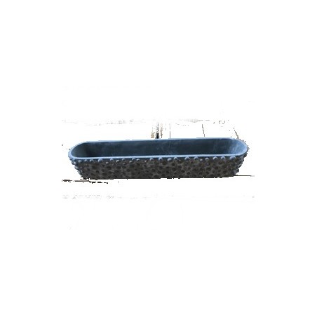 JARDINIERE OVAL CIMENT CLOQUE 40CM les 3P