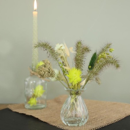 VERRE A FLEUR NERVURE H09CM les 12P